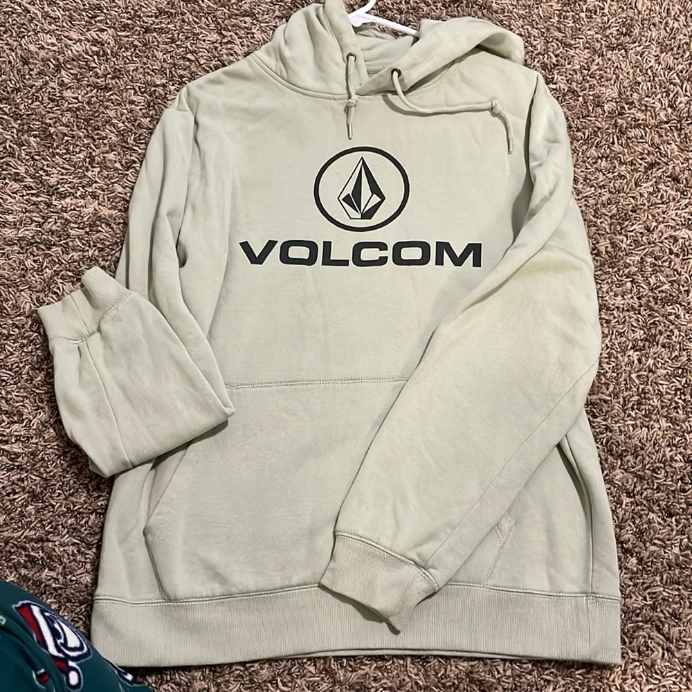 Volcom hoodie light green size L
